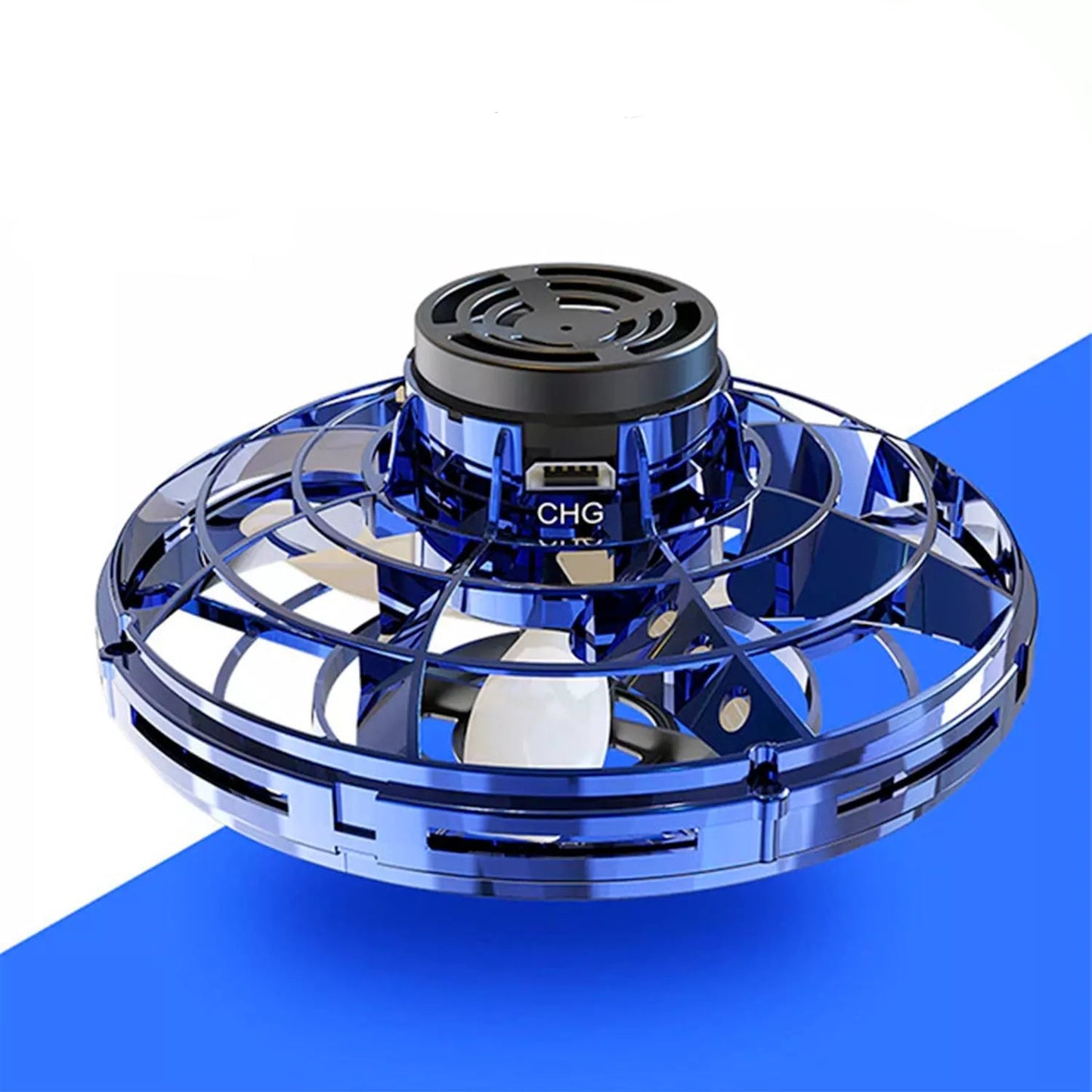 UFO Drone Fidget Spinner – LED Flying Ball Toy for Kids, Teens & Adults