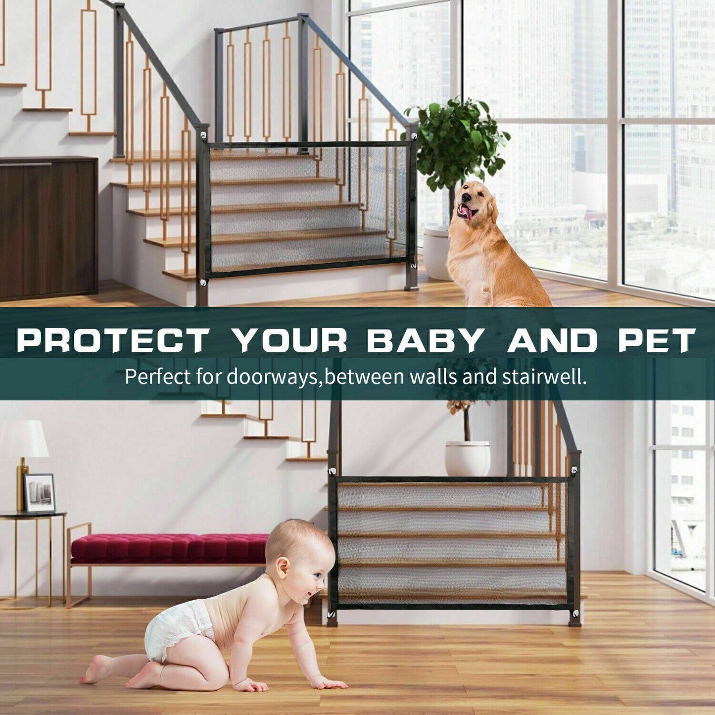 Baby and Pet Safety Gate- Mesh