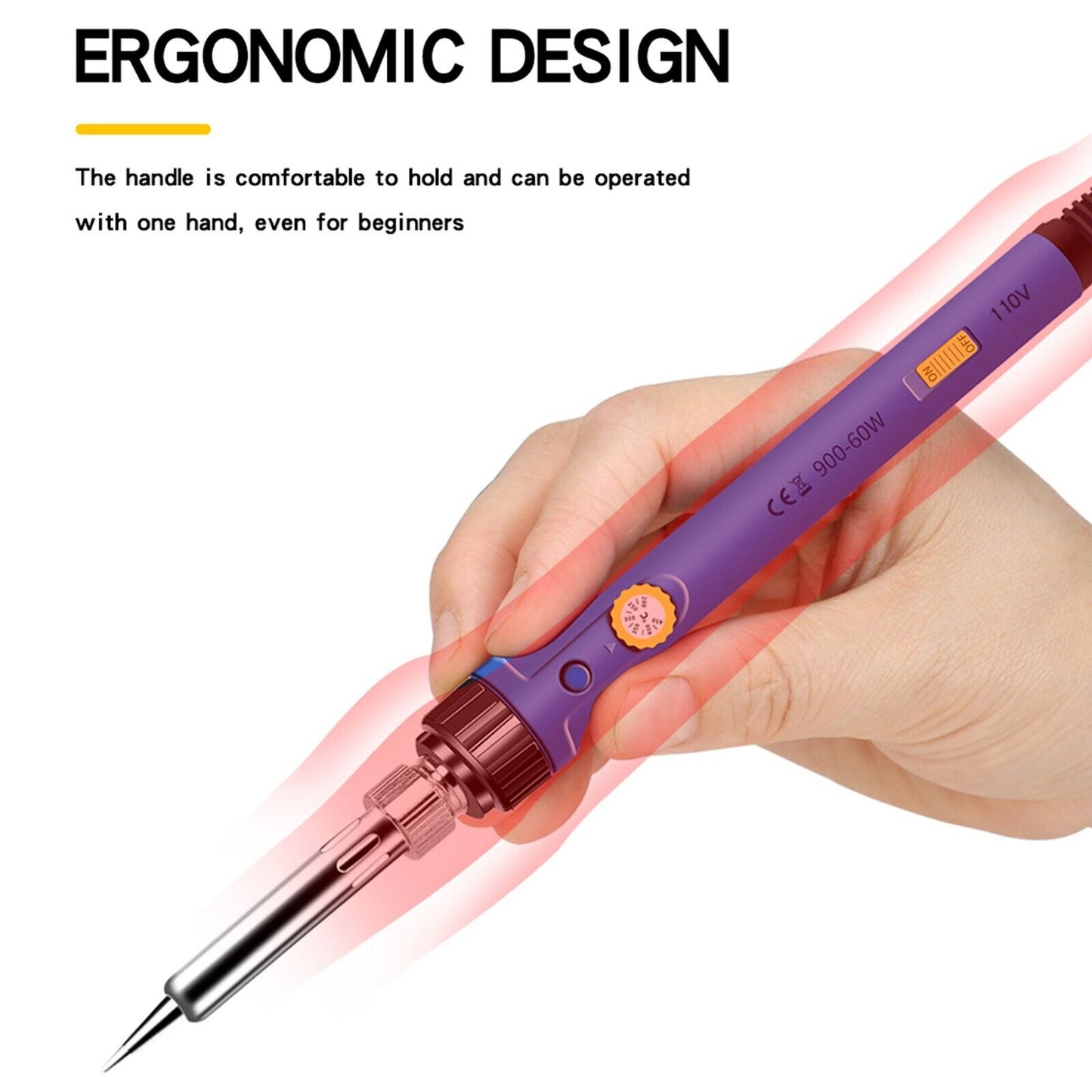 Precision Soldering Iron Kit: 60W Electric Gun with Adjustable Temperature & Premium Welding Wire