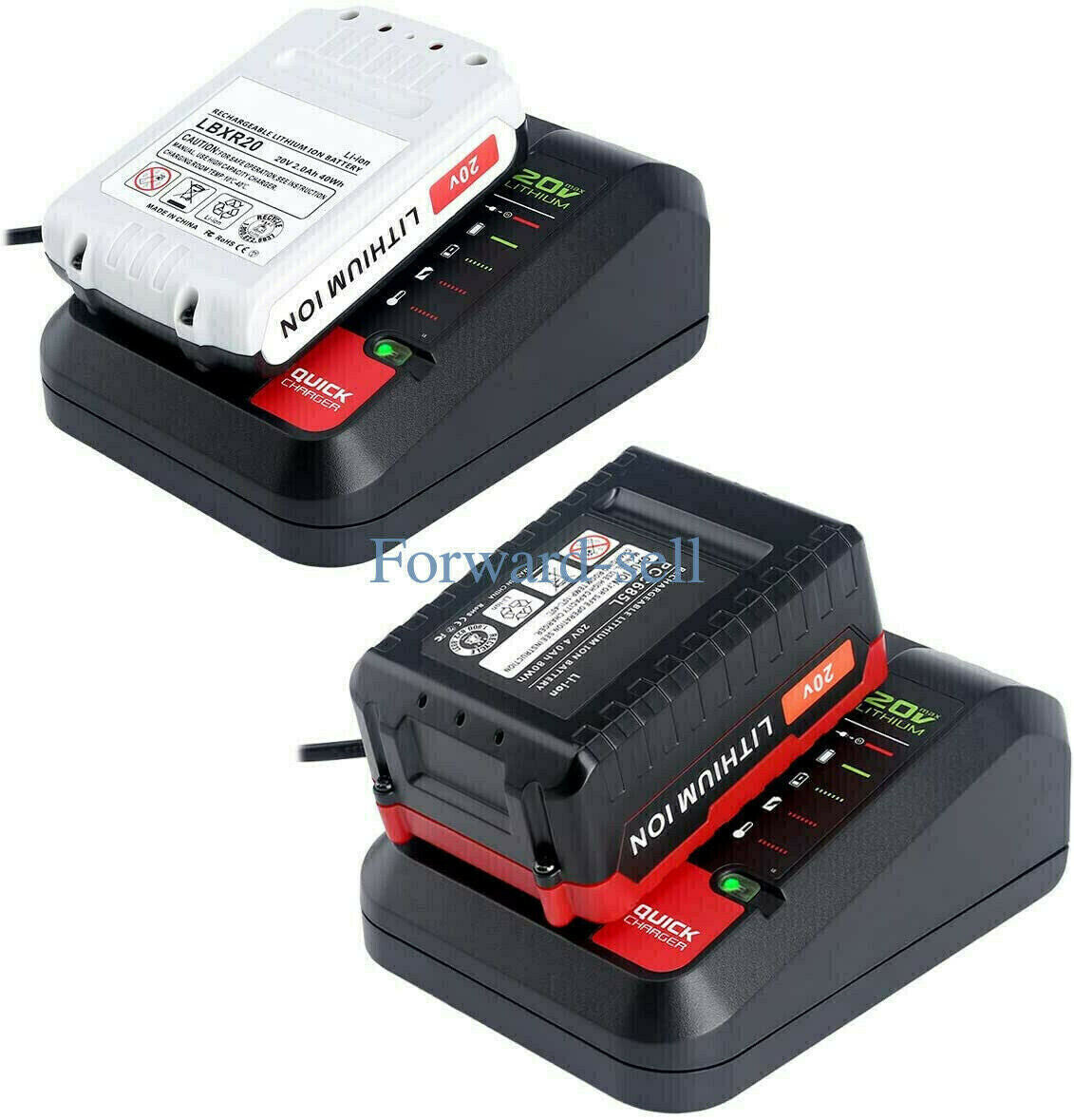 Power Up Faster with 20V MAX Rapid Charger for Black&Decker and Porter Cable 20 Volt Lithium Battery