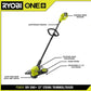 RYOBI 18V ONE+ String Trimmer with 4.0Ah Battery and Charger