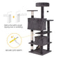 55" Sturdy Cat Tree Tower: Large Activity Center & Condo for Play and Rest