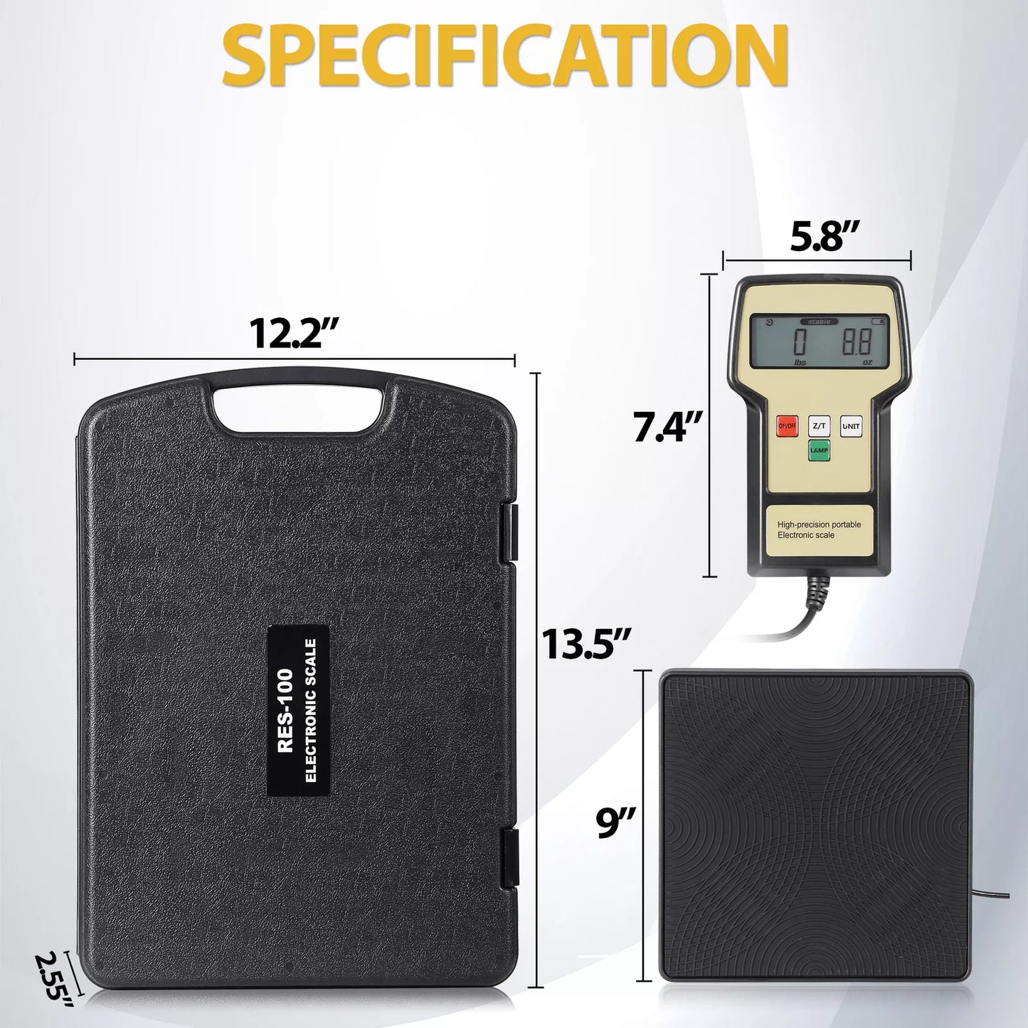 Refrigerant Charging Scale Electronic 220LB Digital HVAC A/C Refrigeration
