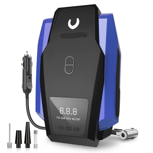 Portable Auto Tire Inflator Pump – 12V Air Compressor with Pressure Gauge, 120 PSI