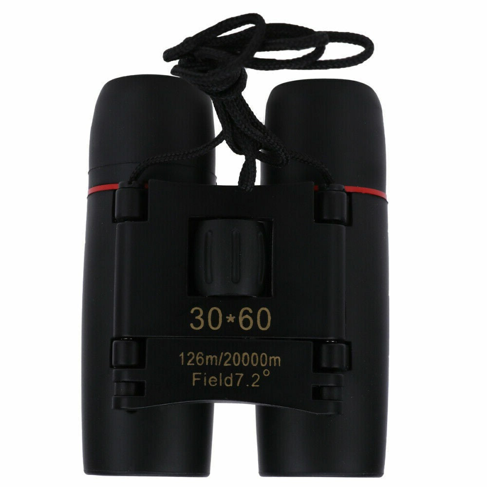 Compact Folding Binoculars 30x60 Zoom - Outdoor Travel, Hunting, and Day/Night Viewing