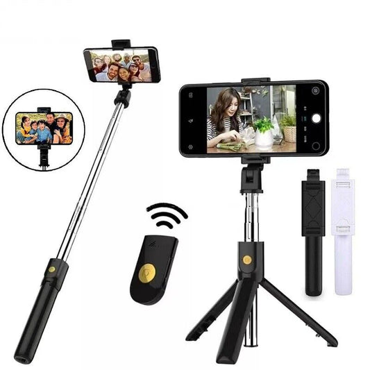 30" Remote Selfie Stick Tripod and Phone Desk Holder - Compatible with iPhone and Samsung