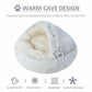 Soft Hooded Plush Pet Bed for Cats and Dogs