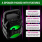 Mini Bluetooth Speaker with FM Radio, AUX/USB/SD Inputs, and LED Party Lights – 400W Portable Sound System
