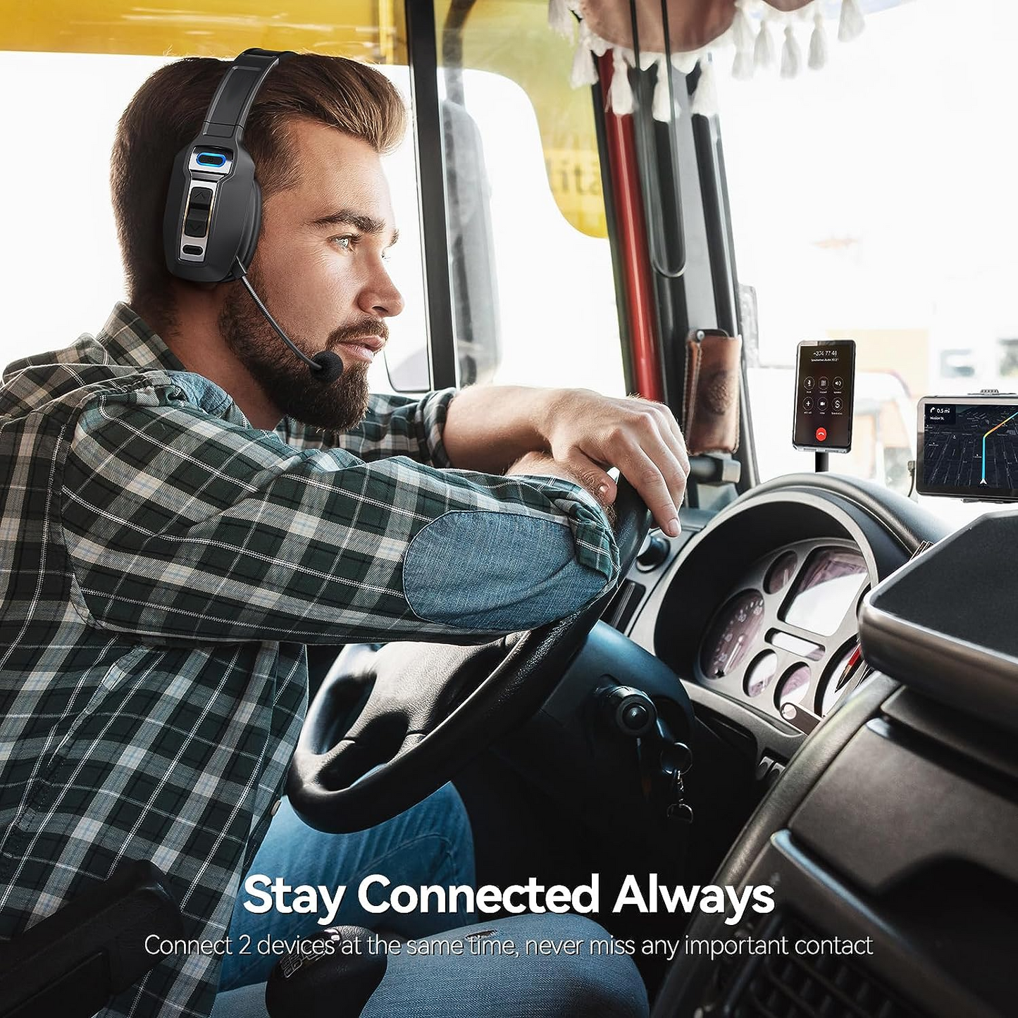 Trucker Headset: Wireless Noise Cancelling Mic (Phones & PC)