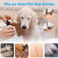 Pet Dog Cat Toe Nail Grinder: Electric File Clippers Grooming Trimmer Tools Included