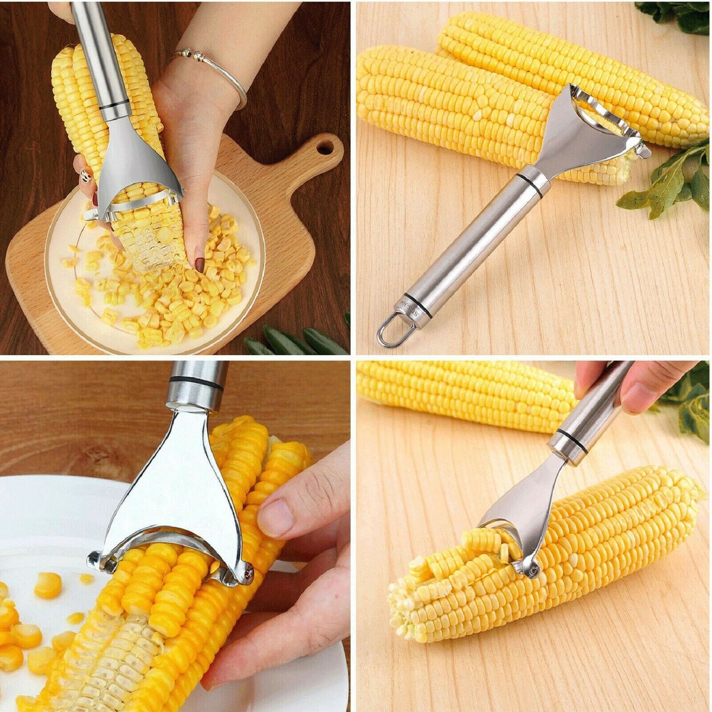 Stainless Steel Corn Peeler Cutter - Kitchen Tool