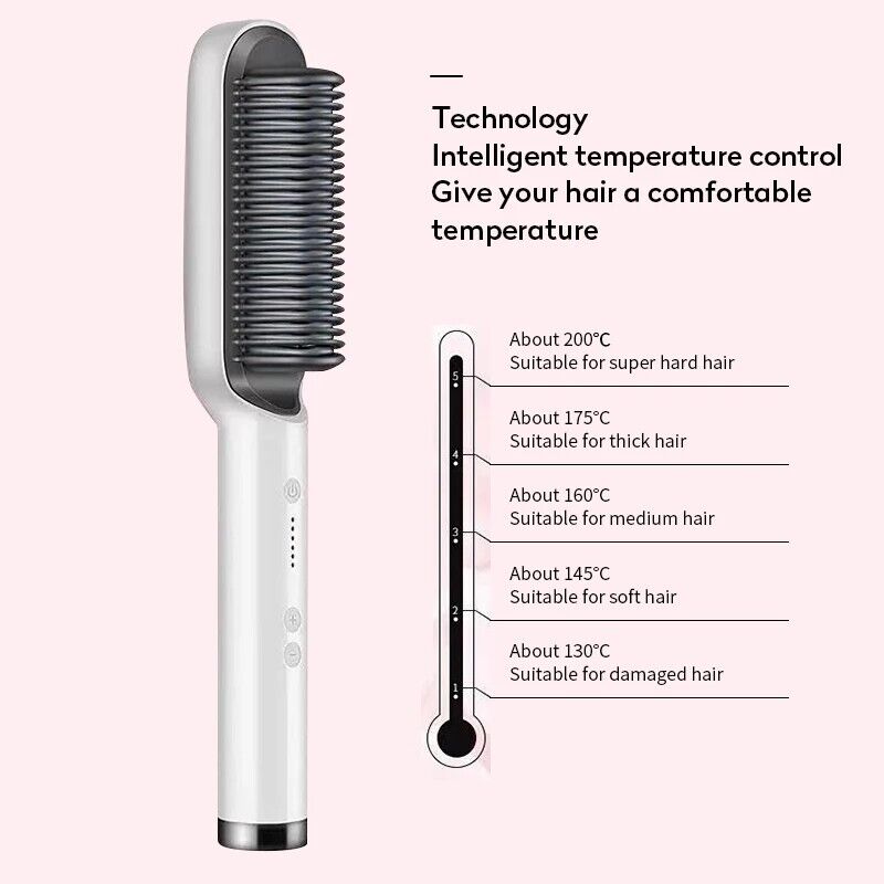 2-in-1 Hair Straightener Comb & Iron
