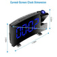 Rotatable Digital LED Projector Clock with Dual Alarms, FM Radio & USB Charging