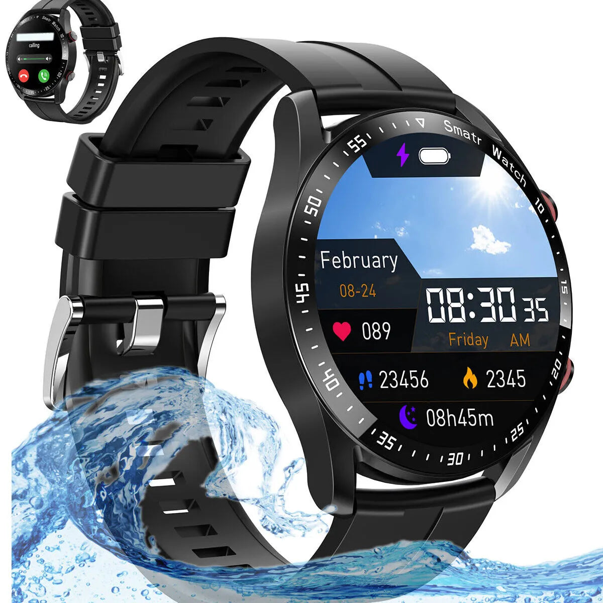 Smart Watch For Men/Women Waterproof Smartwatch Bluetooth iPhone Samsung