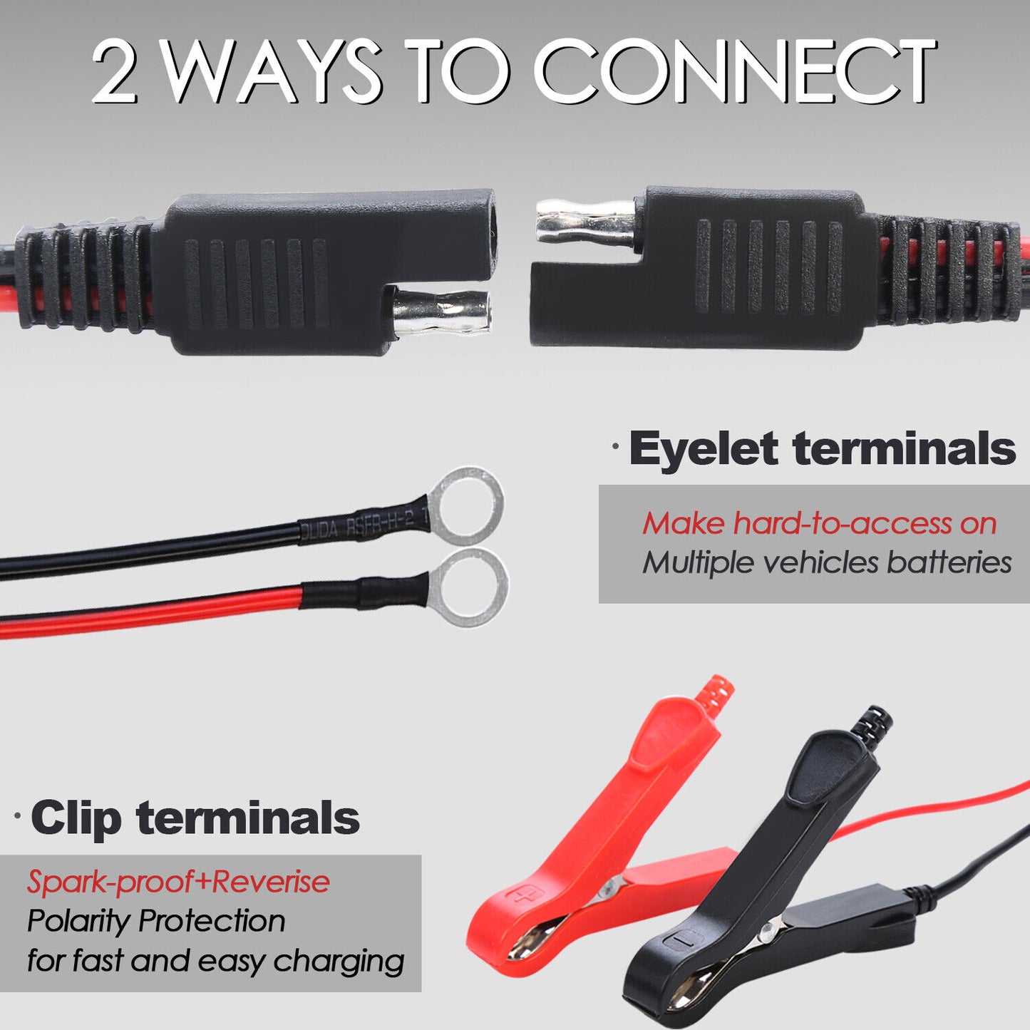 12V 1.5A Car Battery Charger Maintainer - Perfect for Trucks, Motorcycles, ATVs, and RVs