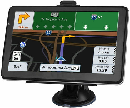 7-inch Portable Truck GPS Navigation with Free USA and Canada Maps - 8GB Storage and 256MB RAM