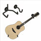 Horizontal Guitar Wall Mount Hanger – 2-Pack Display Holder for Electric, Acoustic, or Bass Guitars