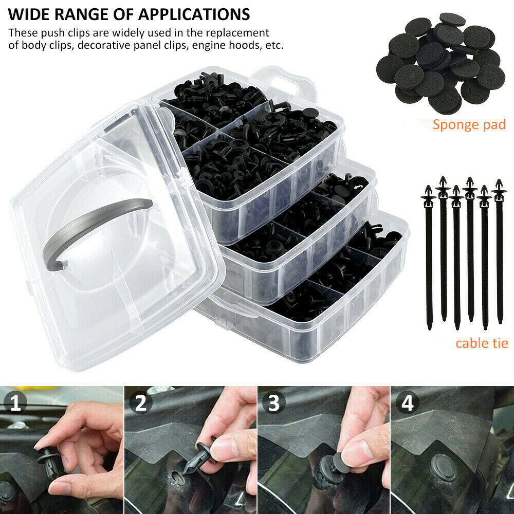 750 Piece Nylon Auto Fasteners Kit - Essential for Any Car Owner