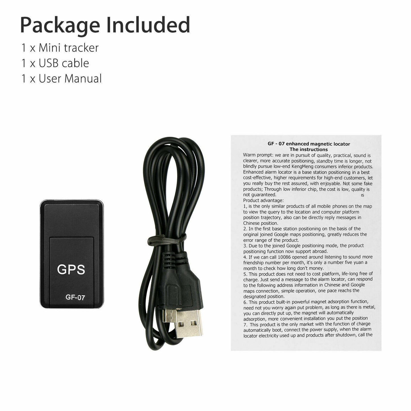 Mini GPS Car Tracker with Voice Recording USA