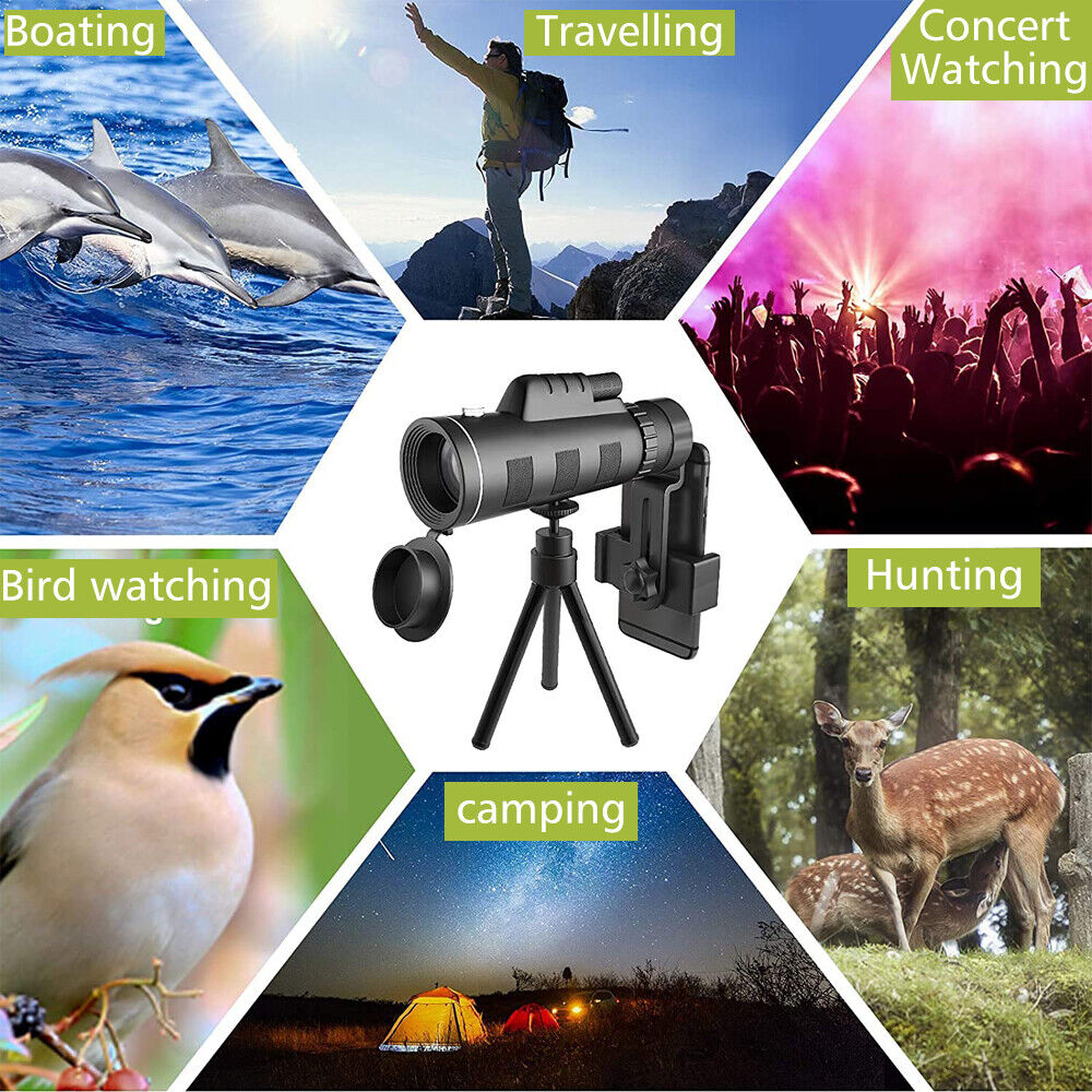 Smartphone Telescope Lens Monocular Optical HD+ Tripod + Clip