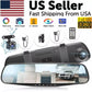 1080P Dual Dash Cam Mirror – Front & Rear Cameras, Night Vision, G-Sensor, Parking Mode