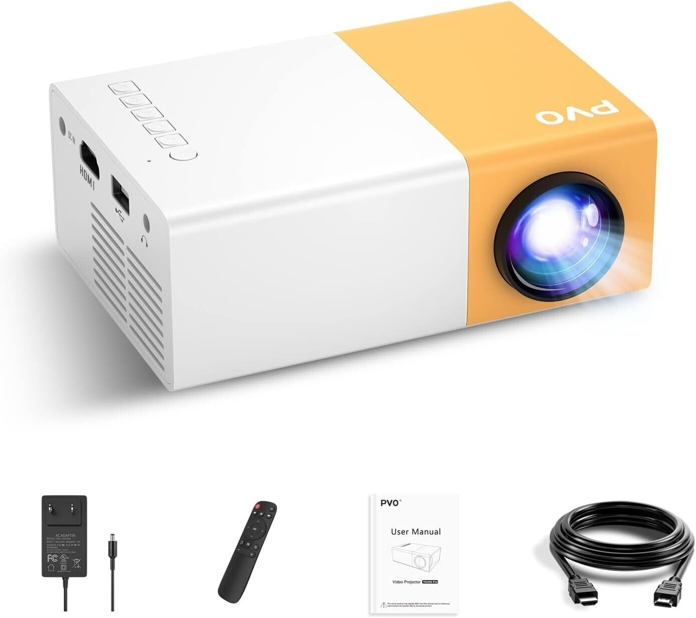 Mini Portable Projector 1080P LED Pico Video Projector for Home Theater Movie