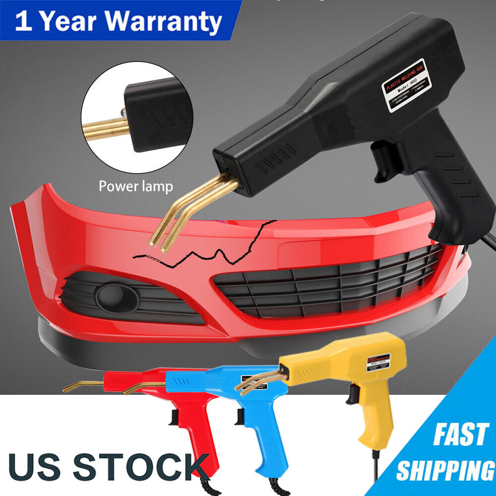 Plastic Repair Hot Stapler Kit for Car Bumpers & Fenders with Welder Machine + 800 Staples