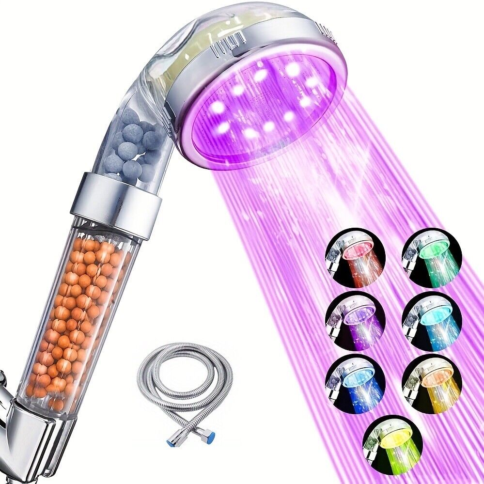 High-Pressure Shower Head for Powerful Bathroom Energy and Water Savings with Built-in Filter