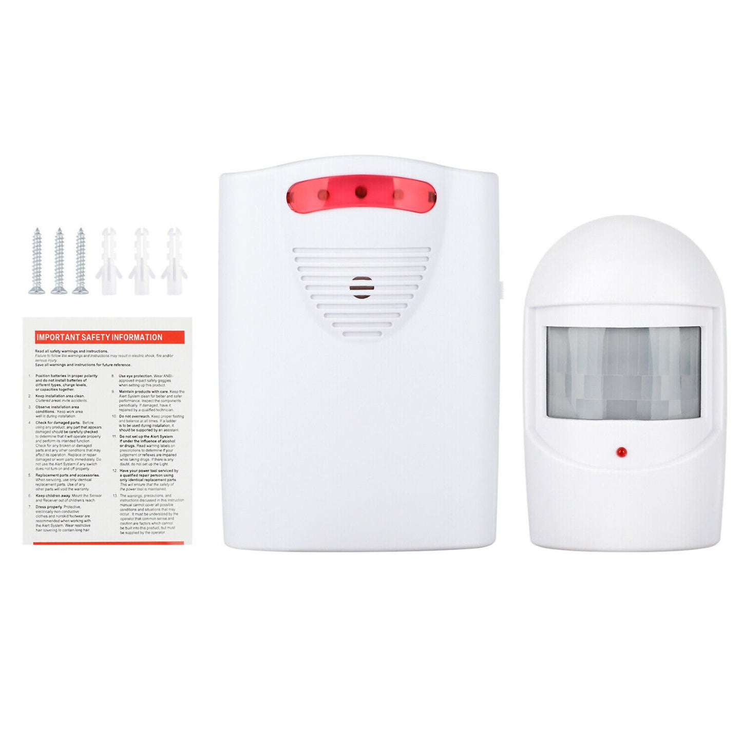 Garage Motion Sensor Security Infrared System White