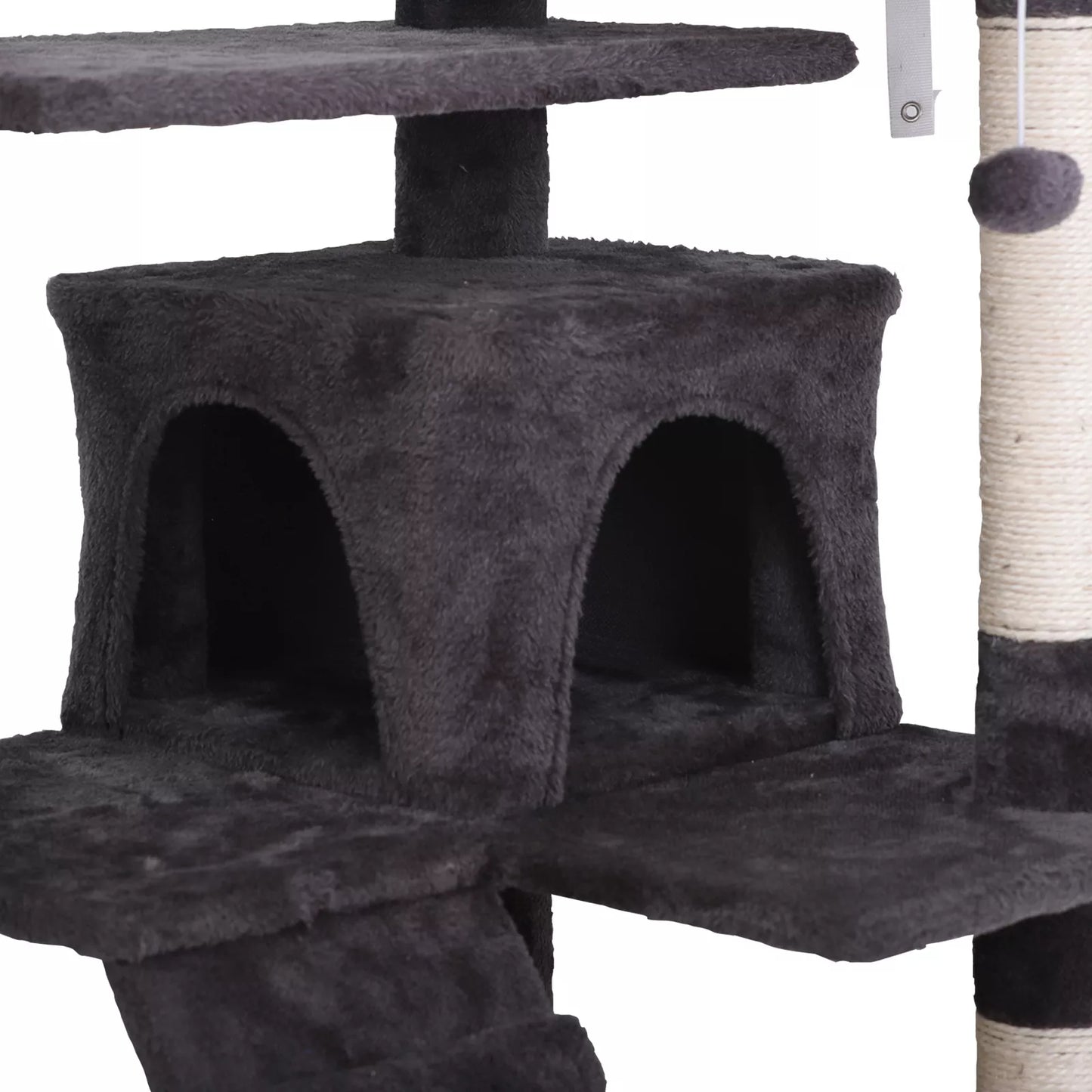 55" Sturdy Cat Tree Tower: Large Activity Center & Condo for Play and Rest
