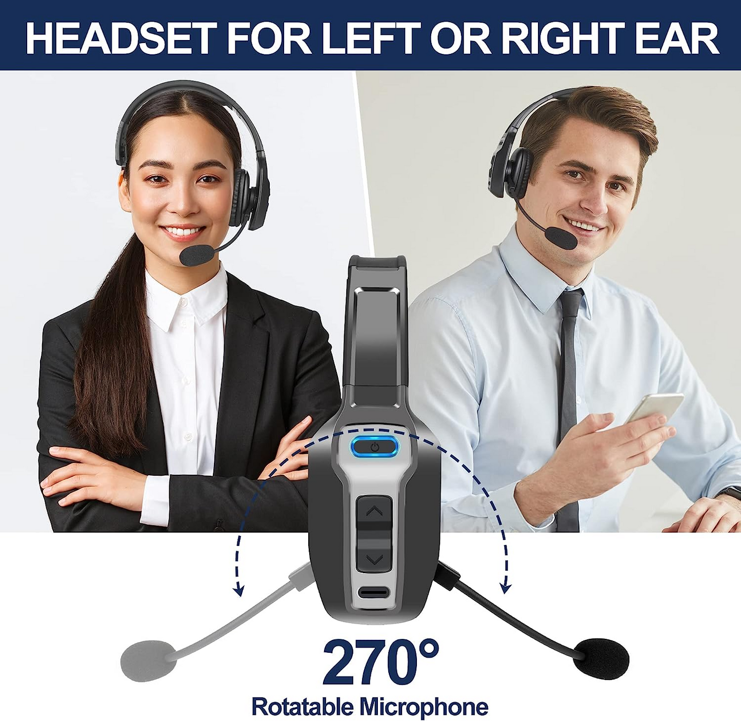 Trucker Headset: Wireless Noise Cancelling Mic (Phones & PC)