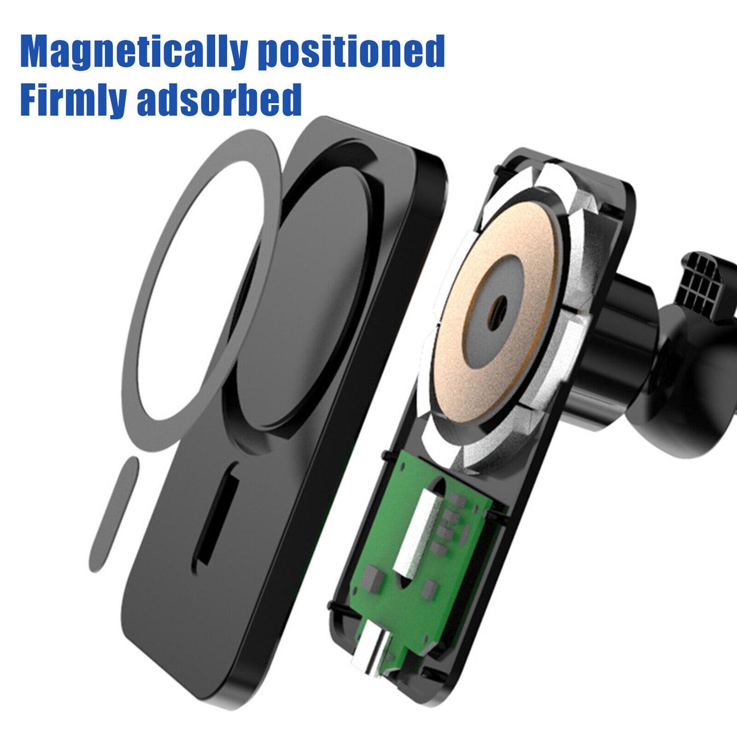 Magnetic Wireless Charger Car Mount Holder For iPhone 12 13 14 Pro Max MagSafe