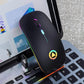 2.4GHz USB Rechargeable Wireless Optical Mouse with RGB Lighting, Cordless Design for PC and Laptop