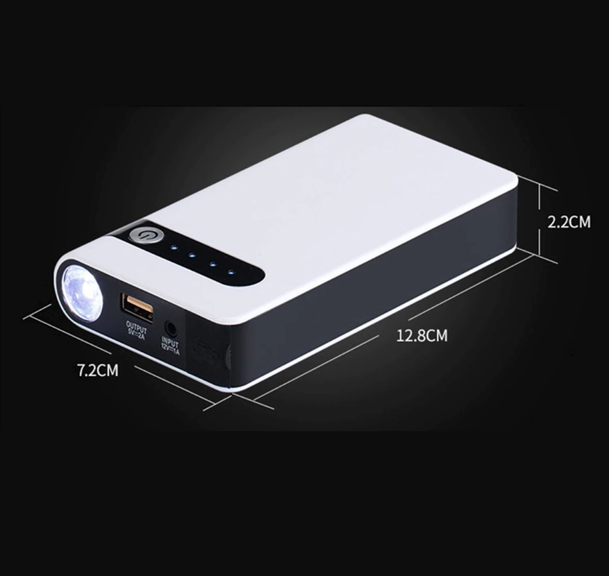 Mini Portable Car Jump Starter: 20000mAh Power Bank, Battery Charger, and Flashlight in One