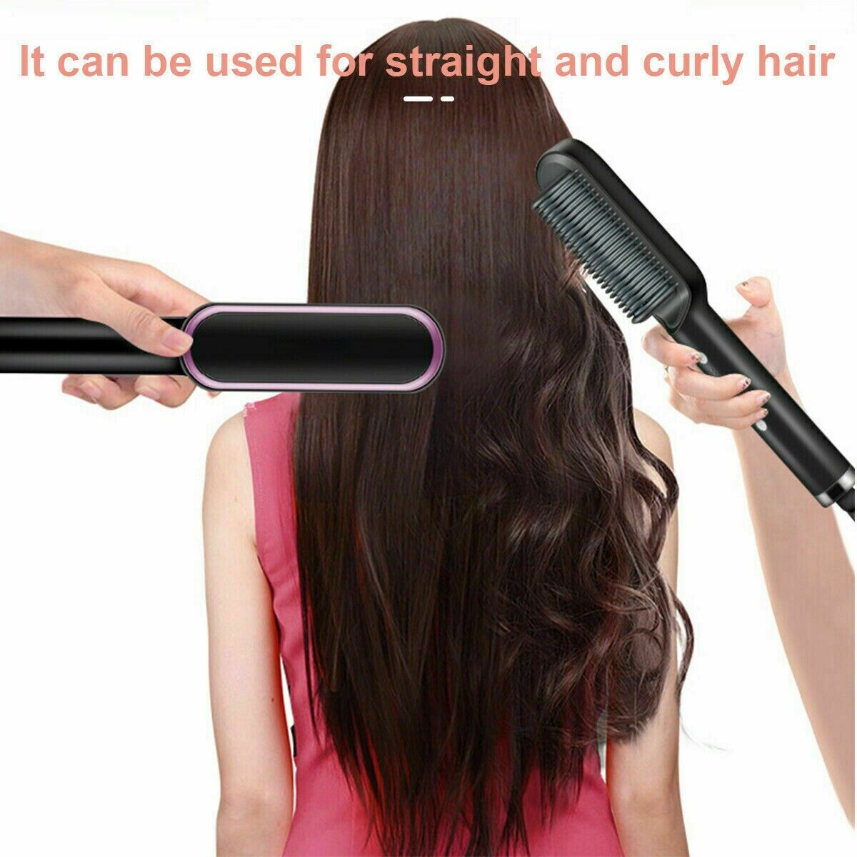 2-in-1 Hair Straightener Comb & Iron
