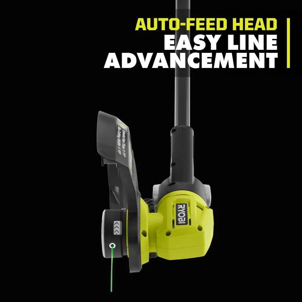 RYOBI 18V ONE+ String Trimmer with 4.0Ah Battery and Charger