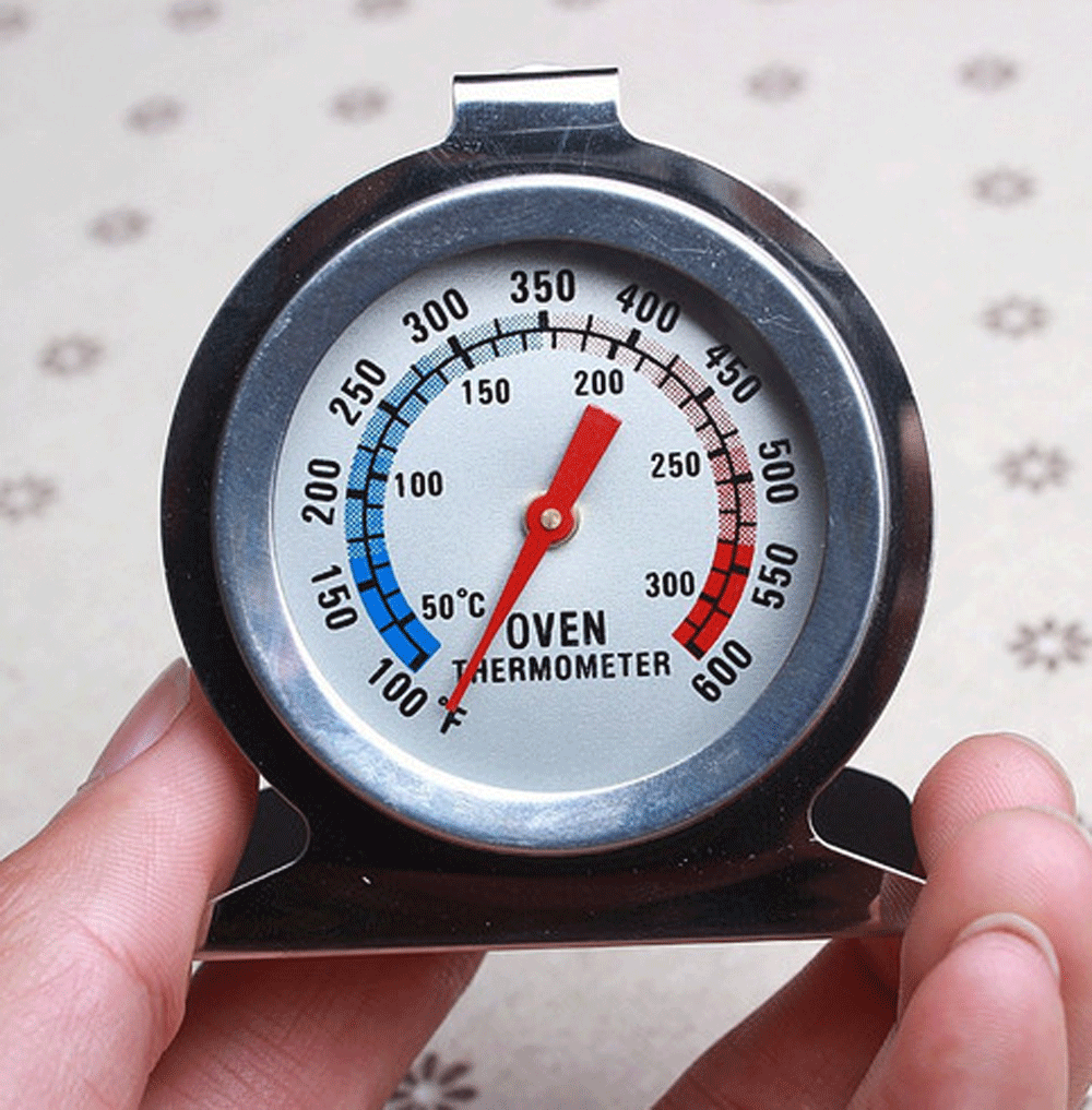 Oven Thermometer Stainless Steel Classic Stand Up Food Meat Temperature Gauge