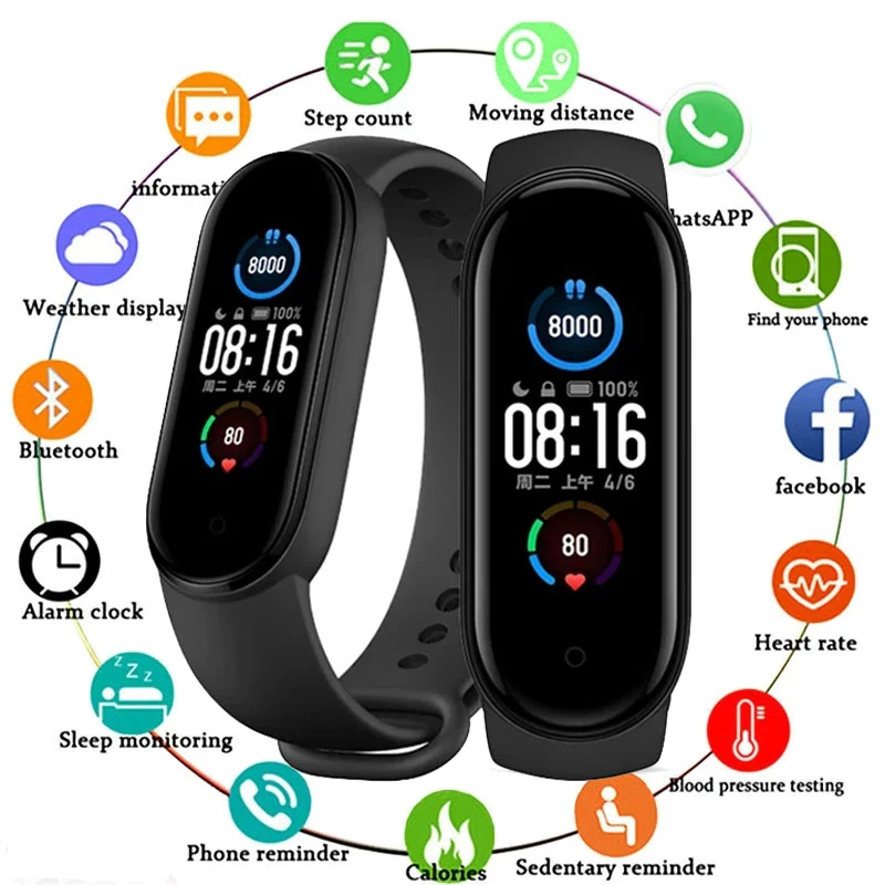 Smartwatch Fit Band Watch  with Heart Rate B. Pressure Fitness Tracker