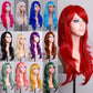 70cm  Long Curly Wig for Cosplay and Costume Parties, Full and Wavy Anime-Style Hair