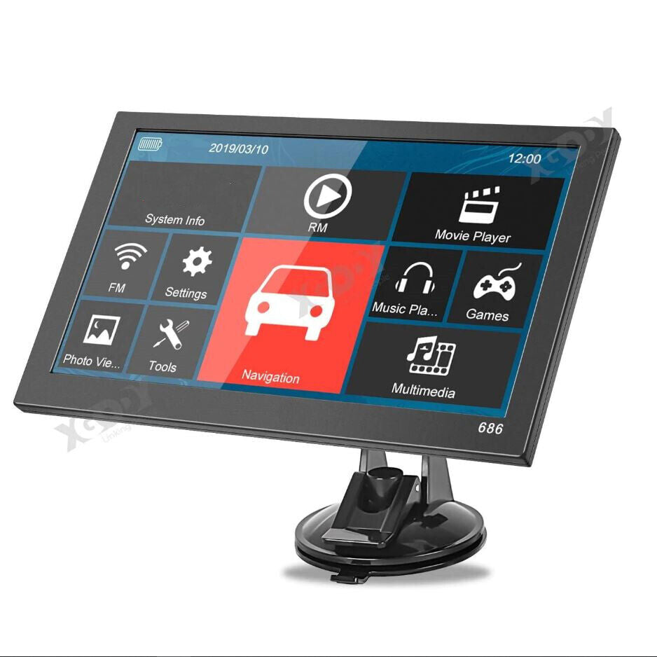 7-inch Portable Truck GPS Navigation with Free USA and Canada Maps - 8GB Storage and 256MB RAM