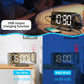 USB-Powered Rotatable LED Projector Clock with Dual Alarms, FM Radio & Snooze Function"