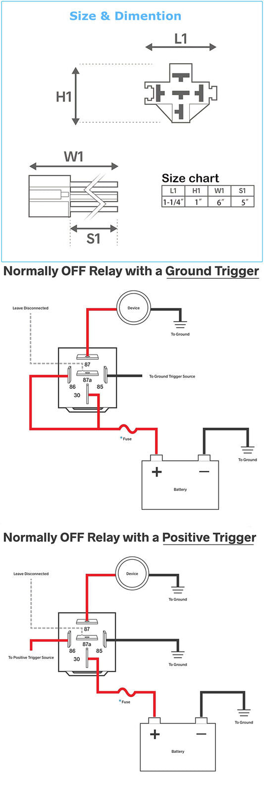 Ensure Reliable Automotive Electrical Systems with the 5 Pack 12V 30/40 Amp 5-Pin SPDT Automotive Relay Set - Complete with Wires and Harness Socket
