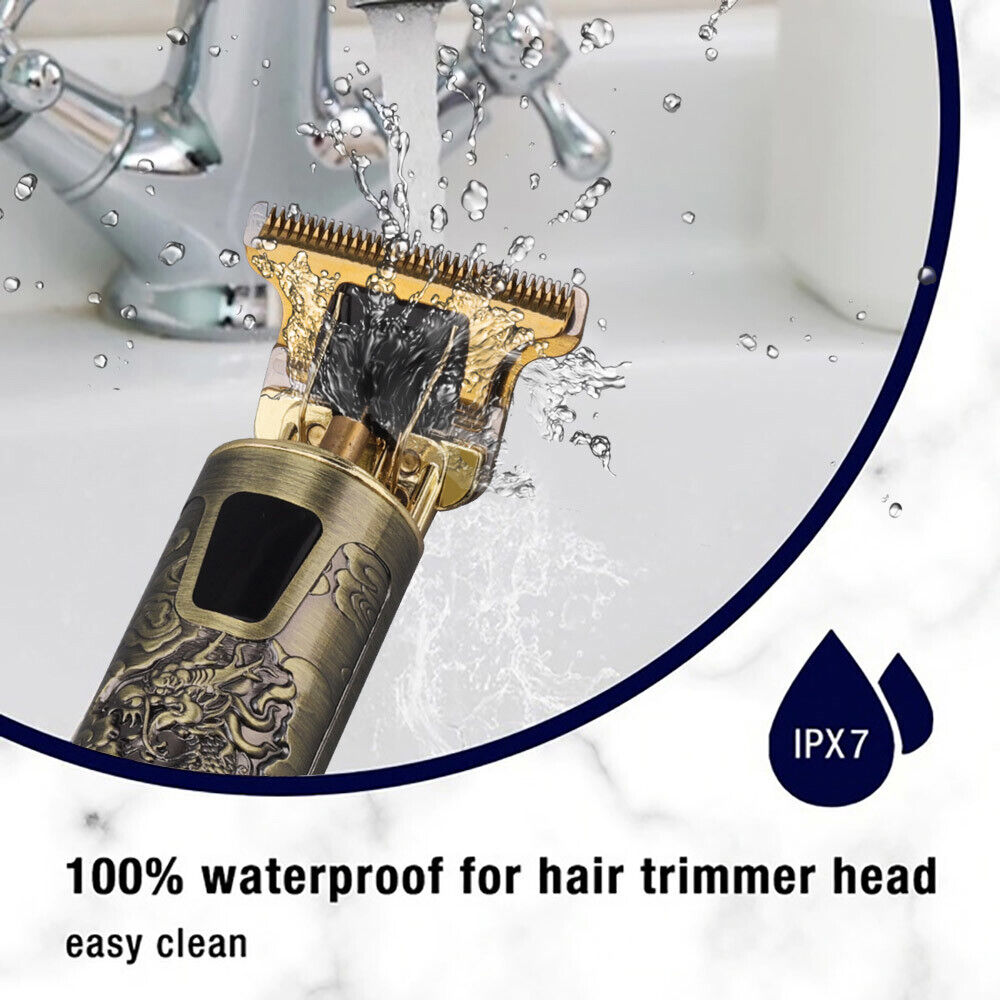Professional Men's Beard & Hair Trimmer Kit: Cordless T-Blade Shaver & Barber