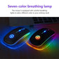 2.4GHz USB Rechargeable Wireless Optical Mouse with RGB Lighting, Cordless Design for PC and Laptop