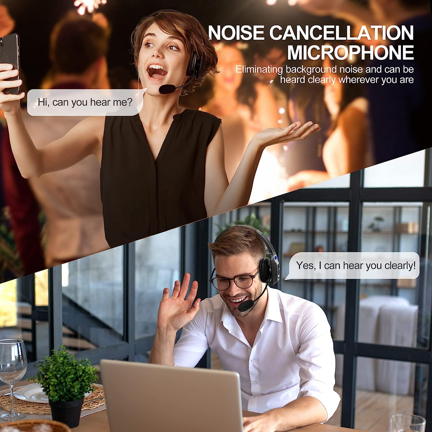 Trucker Headset: Wireless Noise Cancelling Mic (Phones & PC)