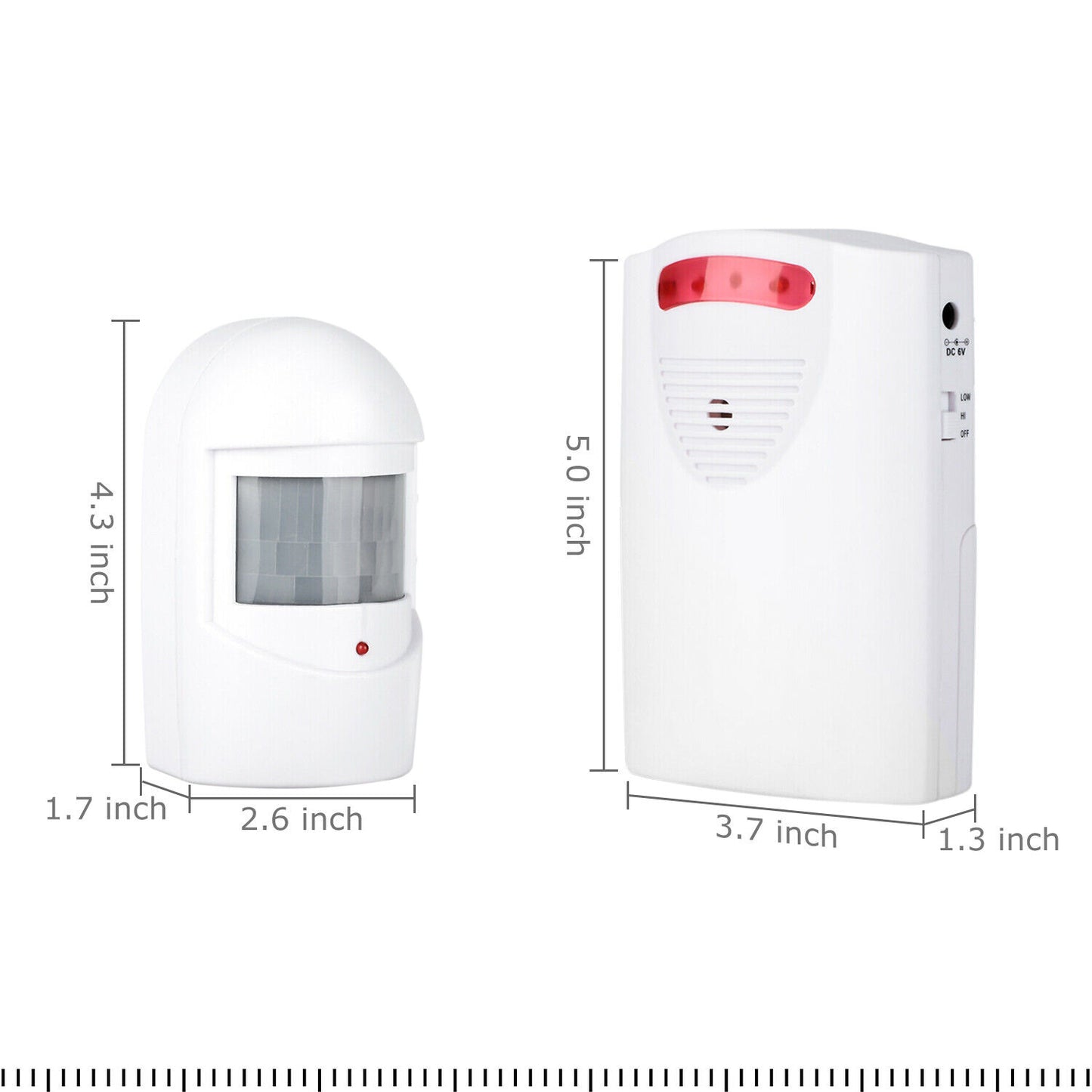 Garage Motion Sensor Security Infrared System White