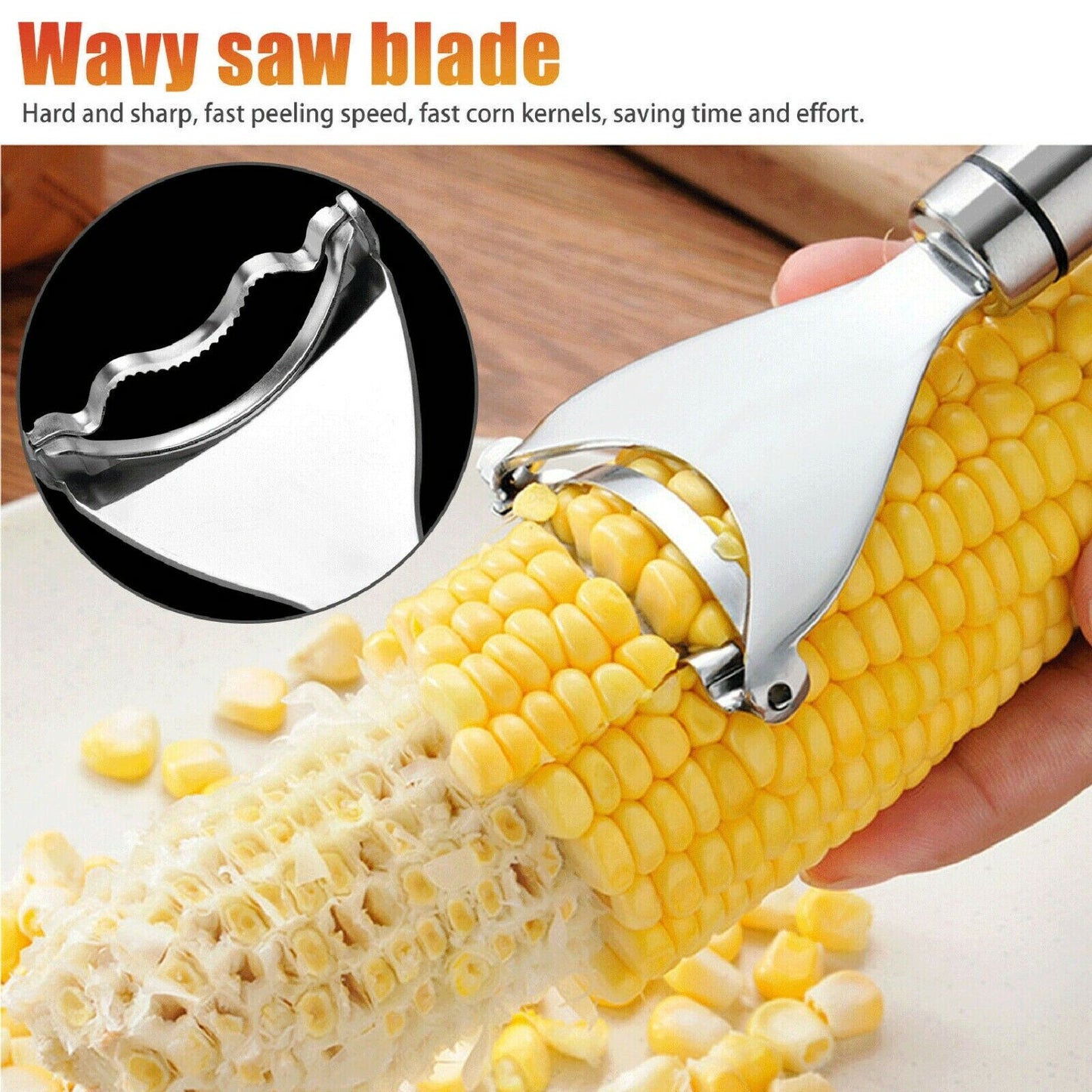 Stainless Steel Corn Peeler Cutter - Kitchen Tool