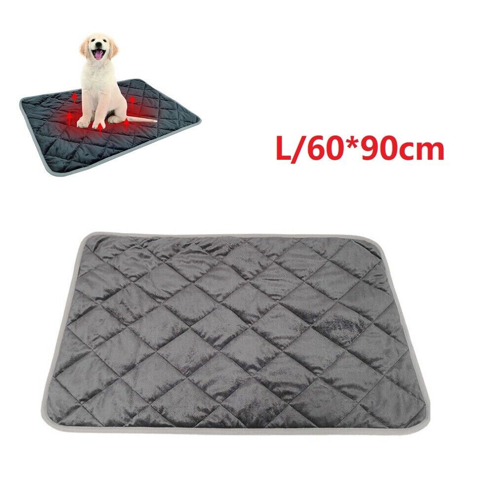 Self-Warming Thermal Mat: Premium Non-Slip Hot Pad for Canine and Feline Beds (Gray)