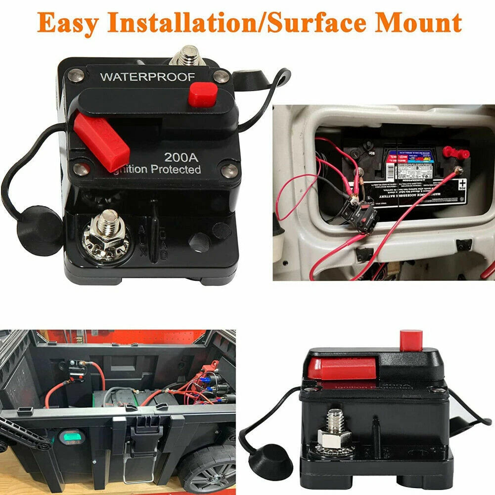 300A Marine-Grade Circuit Breaker | Manual Reset Switch for RV, Boat, Truck, Audio