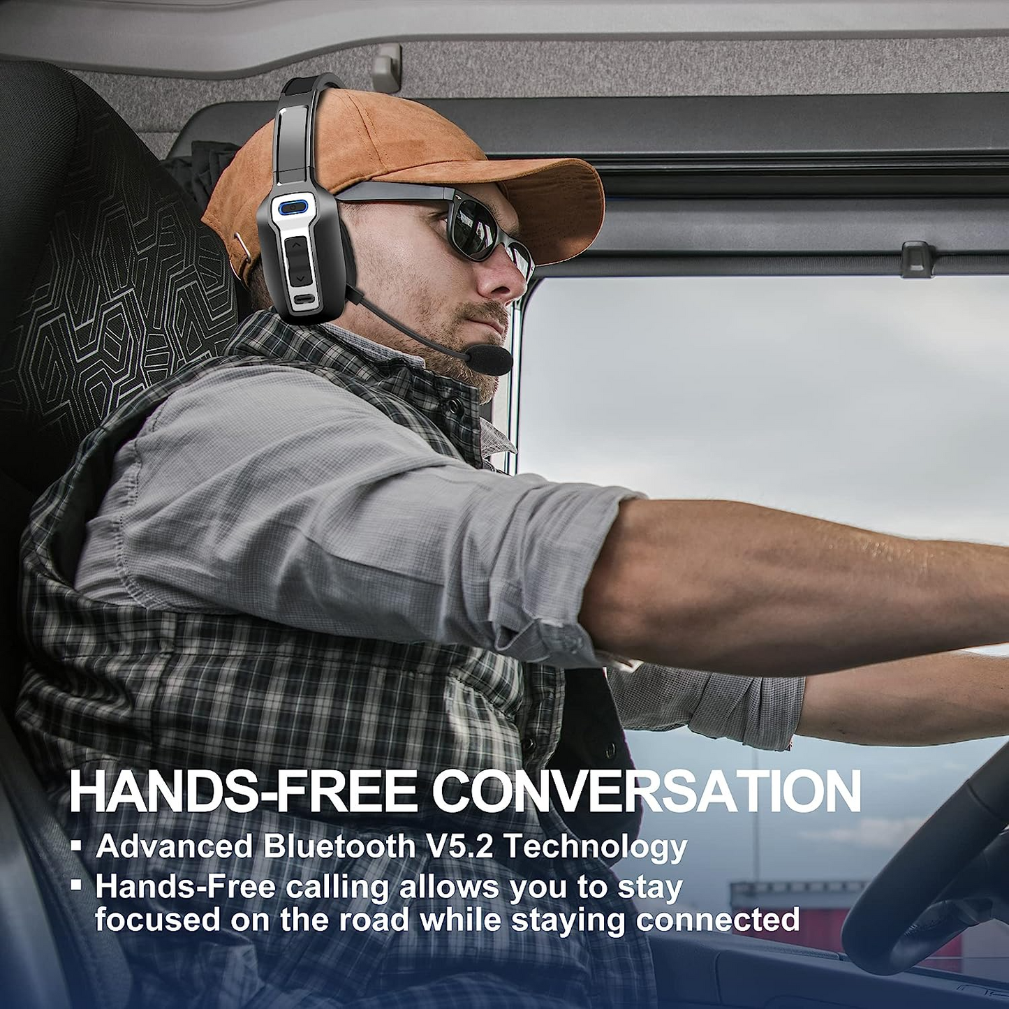 Trucker Headset: Wireless Noise Cancelling Mic (Phones & PC)